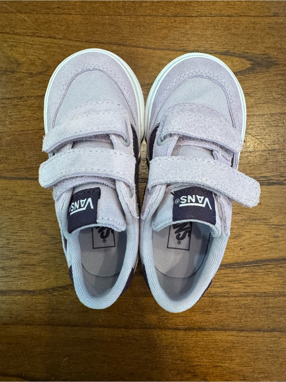 Vans Kids Lavender Velcro Skate Shoes